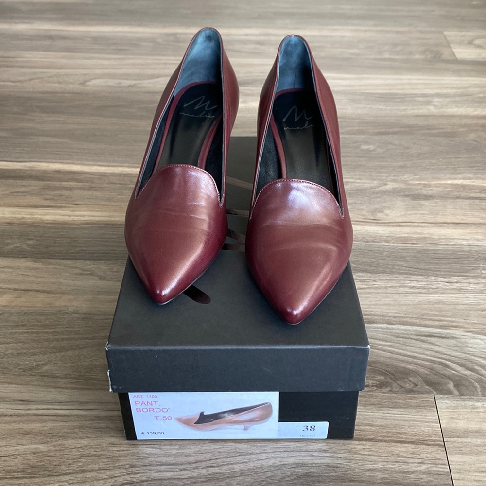Burgundy pumps